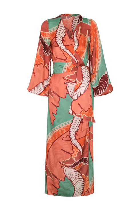 Tertulia Jacquard Maxi Dress / Coral